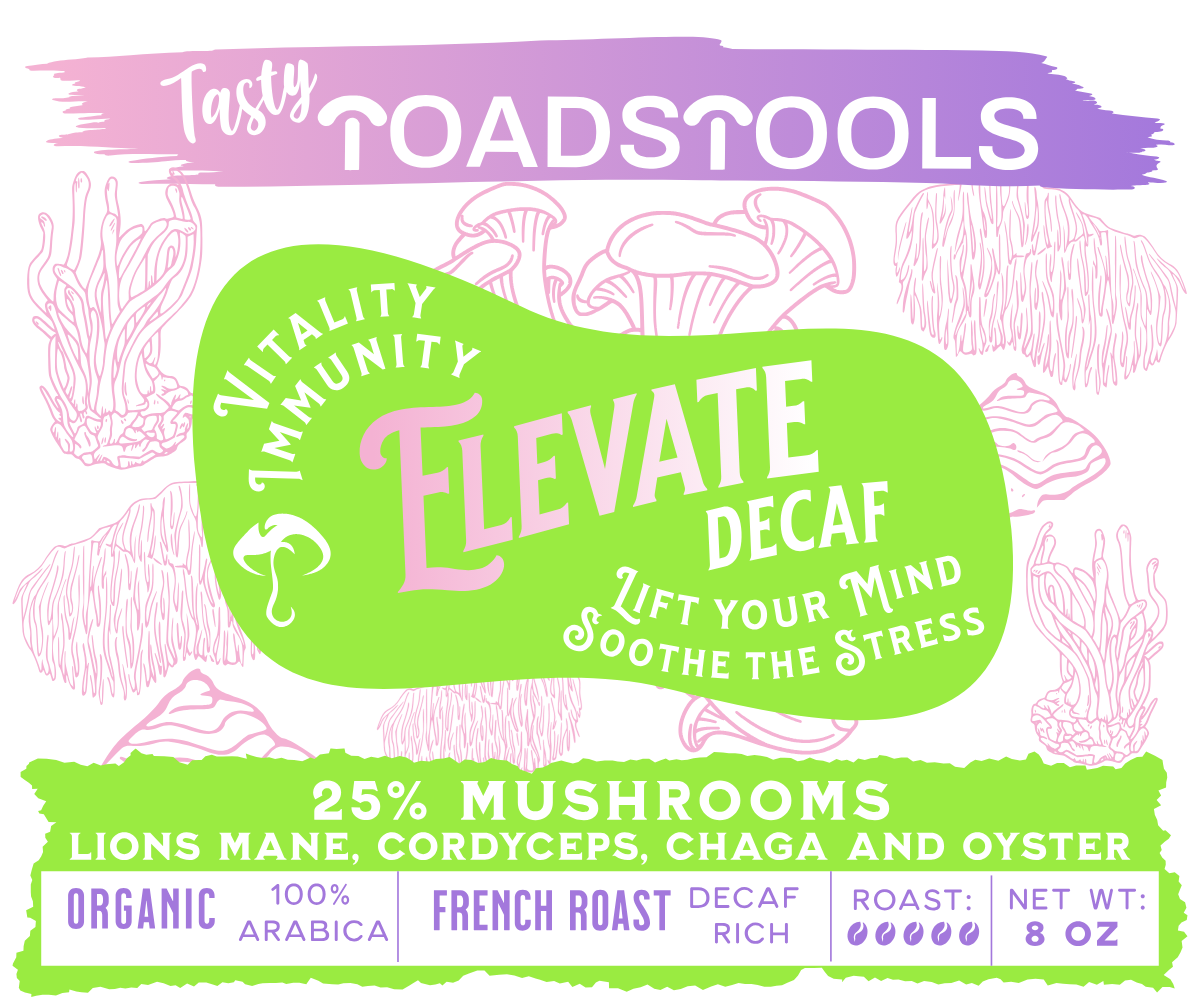 Elevate - Decaf Lions Mane Coffee - Organic French Roast